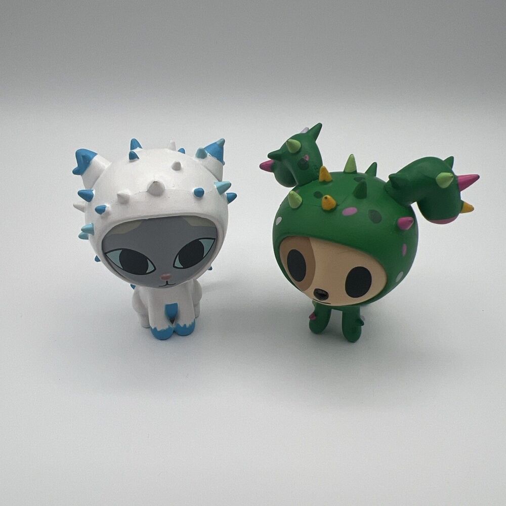 Tokidoki Cactus Pets Luna The Cat Vinyl Figure Without Box/Foil Diego Green Dog